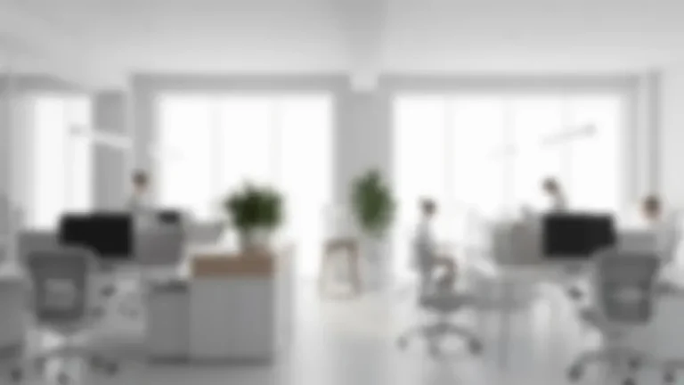 VistaCreate 884710142 stock photo bright modern office space blurred figures people working desks 768x432